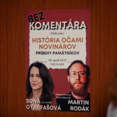 Študentský cyklus workshopov a diskusií Bez komentára